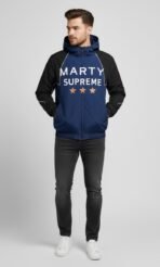 Marty Supreme Hoodie Puffer Jacket inspired by Timothée Chalamet, unisex parachute fabric jacket for men and women