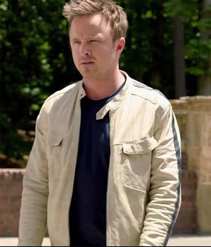 Aaron-Paul-Need-For-Speed-White-Leather-Jacket