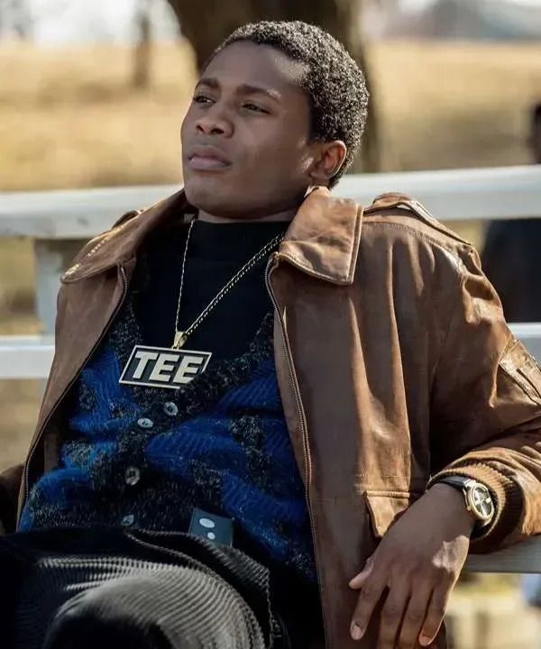 BMF Da’Vinchi Brown Bomber Leather Jacket