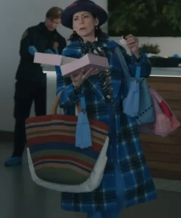 Elsbeth Carrie Preston Blue Plaid Coat