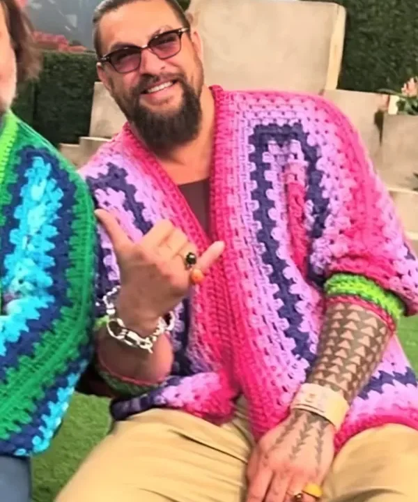 Jason Momoa Crochet Cardigan