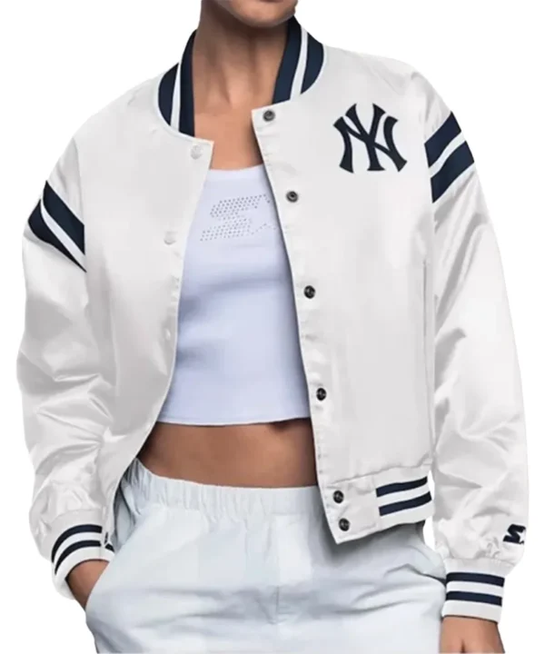 New York Yankees White Starter Jacket