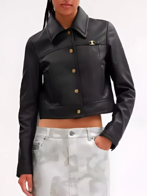 Nine Perfect Strangers Nicole Kidman Black Leather Jacket