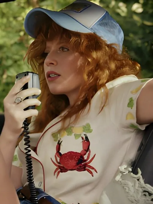 Poker Face S2 Natasha Lyonne Crab Shirt