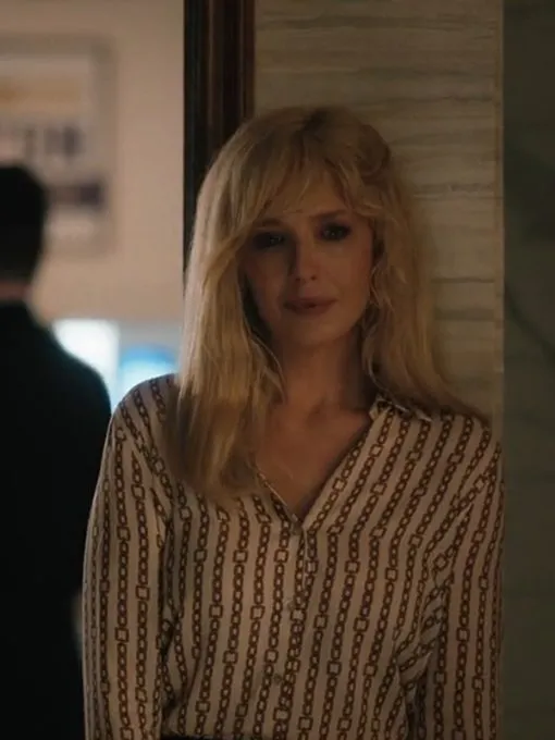 Yellowstone S05 Beth Dutton White Chain Print Shirt